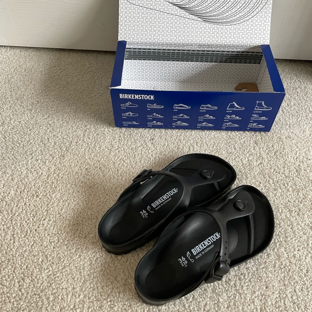 Birkenstock Gizeh Eva black thong sandals